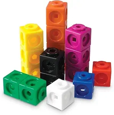 Cubes MathLink 100 pièces - Jeu STEM Mathématiques enfant 5 ans+