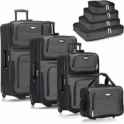 Ensemble valise Travel Select Amsterdam 8 pièces extensible avec roulettes
