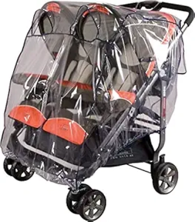 Capote Imperméable Poussette Jumeaux Babyplus - Protection Pluie Bleu Marine