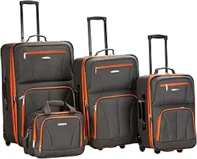 Ensemble Valises Rockland Journey 4 pièces Extensibles Charcoal