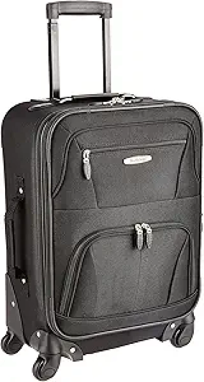 Valise Cabine Rockland Expandable Spinner 19 pouces - Noire