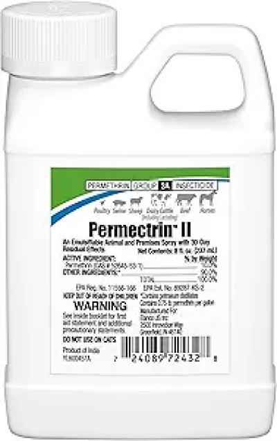 Permectrin II Insecticide Animaux d'Élevage - Protection 30 Jours