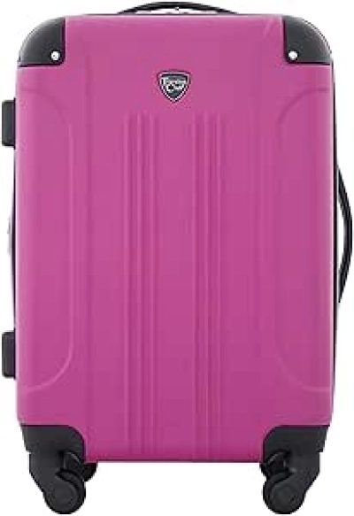 Valise Cabine Travelers Club Chicago 20" Extensible Rose Fuchsia - Trolley Rigide