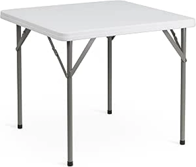 Table de Pliage Carrée 85cm Blanche - Événementiel Intérieur/Extérieur