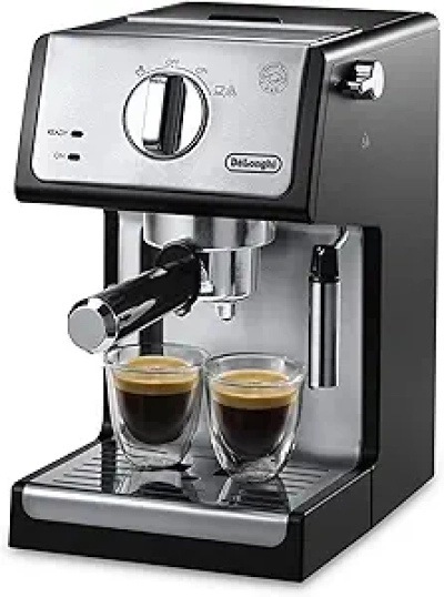 Machine à Espresso De'Longhi 15 Bar avec Mousseur à Lait - Compact et Performant