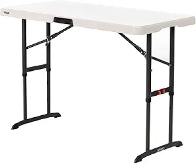Table Pliante Professionnelle LIFETIME 80387 4 Pieds Ajustable
