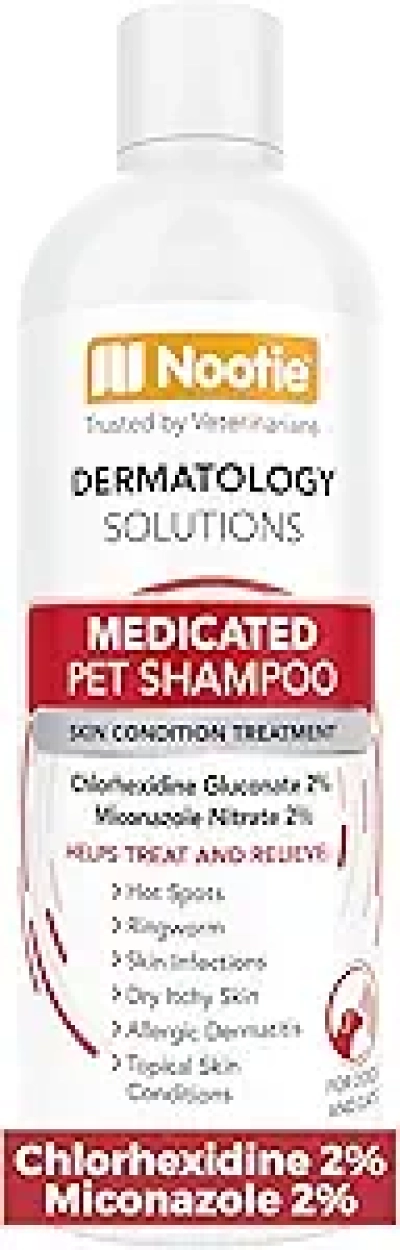 Shampooing Médicated Nootie Chlorhexidine - Soulagement des Démangeaisons Chien 473ml