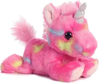 Peluche Licorne Aurora Vibrant Bright Fancies 20cm - Jouet Doux