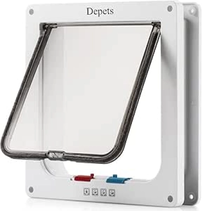 Chatière Depets 4 modes - Porte pour chat intérieur/extérieur étanche