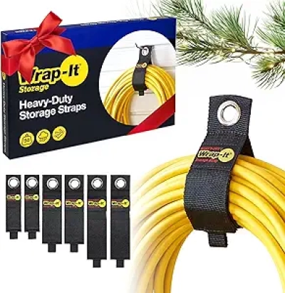 Sangles de Rangement Heavy-Duty Wrap-It - Pack de 6 Organiseur de Câbles