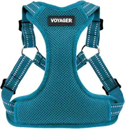 Harnais Chien Respirant Reflétéchissant Voyager - Ajustable Taille S