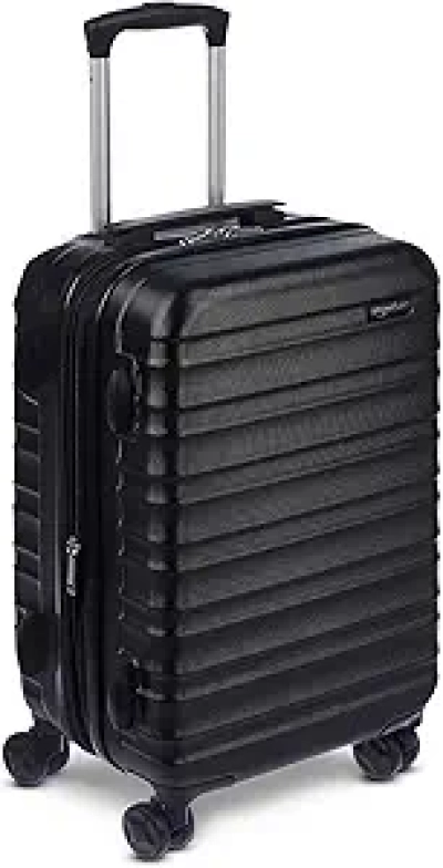 Valise Cabine 55cm Amazon Basics Rigide Noir - Légère et Extensible