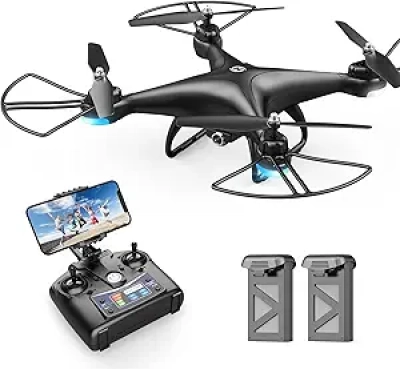 Drone FPV HS110D 1080P - Caméra HD 120° WiFi, Commande Vocale & Gestes