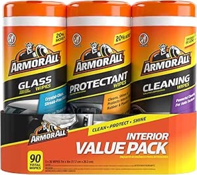 Armor All Kit Complet 90 Lingettes - Nettoyage et Protection Auto