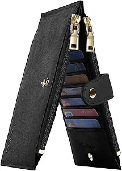 Portefeuille Femme RFID Travelambo - Grand Format Cuir Véritable Protection Anti-RFID