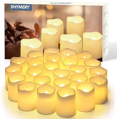 Bougies LED sans flamme 24 pièces - Bougies électriques longue durée 200h