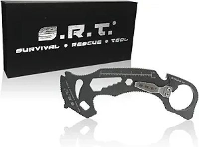 S.R.T. Outil de Secours 14 Fonctions - Multitool Auto Coupe-Ceinture et Brise-Vitre