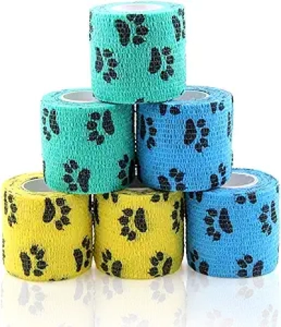 Bande Cohésive Vétérinaire AUPCON - Bandage Auto-Adhésif pour Chien et Entorse