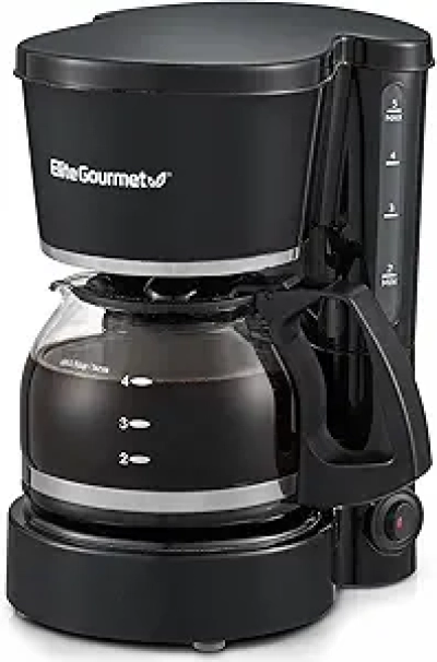 Cafetière Automatique Elite Gourmet 5 Tasses avec Filtre Réutilisable