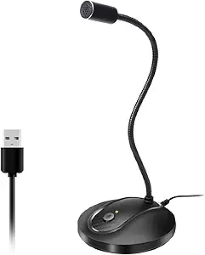 Microphone USB JOUNIVO - Gooseneck 360° Ajustable, Réduction Bruit