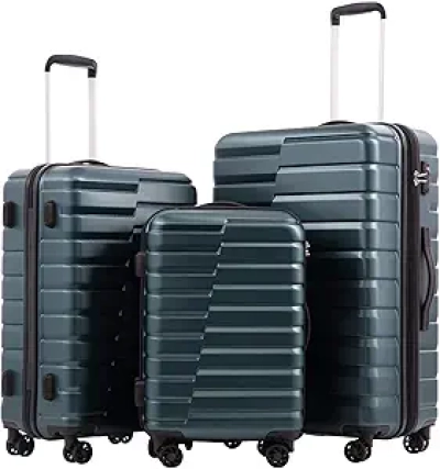 Valise COOLIFE Extensible 3 Pièces - Serrure TSA, Roues Silencieuses