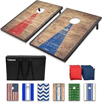 Jeu de Cornhole Portable GoSports - 8 Styles avec Sacs et Housse de Transport