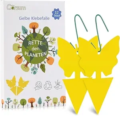 Pièges à Mouches Jaunes Collants - Traitement Naturel Plantes d'Intérieur (18 Pack)