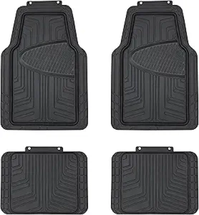 Tapis de Voiture Amazon Basics 4 Pièces - Protection Tous Temps Premium