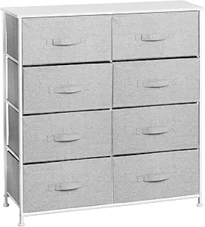 Commode 8 tiroirs mDesign - Meuble rangement chambre et dressing