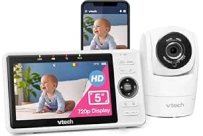 VTech Babyphone WiFi 1080p avec Caméra Pan-Tilt-Zoom - Surveillance Bébé HD