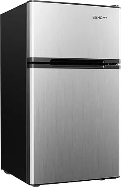 Mini Frigo avec Congélateur 3.2 Cu.Ft - 2 Portes pour Chambre, Bureau, Studio