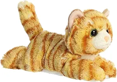 Peluche Chat Ginger Aurora Mini Flopsie 20cm - Jouet Doux pour Enfants