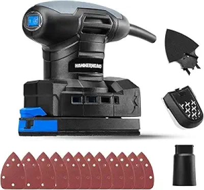 Ponceuse Multi-Fonction Hammerhead 1.4-Amp - Détails et Accessoires Inclus