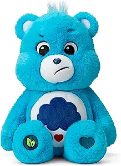 Peluche Care Bears Grumpy Bear 14" - Jouet Doux Bleu pour Enfants