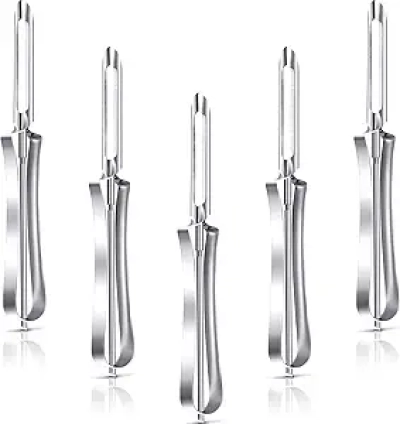 Lot de 5 Éplucheurs de Légumes et Fruits en Acier Inoxydable - Ergonomiques et Durables