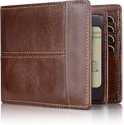 Portefeuille Homme Cuir RFID - Bifold 16 Cartes - Swallowmall