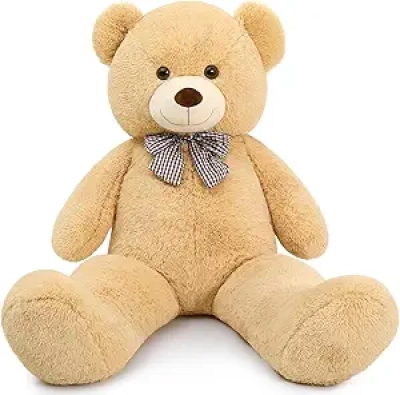 Nounours Géant 1,20m - Peluche XXL Douce et Câline Tan