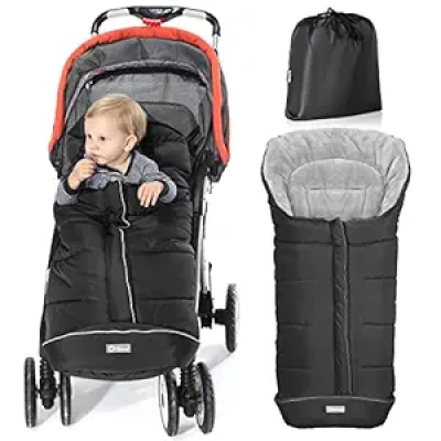 Sac de Couchage Universel pour Poussette - Chancelière Bébé Imperméable Hiver