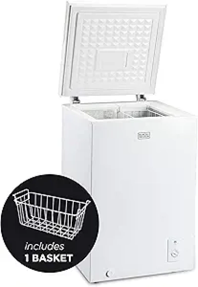 Congélateur coffre BLACK+DECKER 122L - Capacité 3.5 cu.ft avec panier organisateur