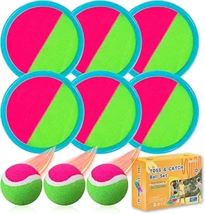 Jeu de Lancer et Attrape Balle 6 Raquettes - Jouets Extérieur Enfant 4-8 ans