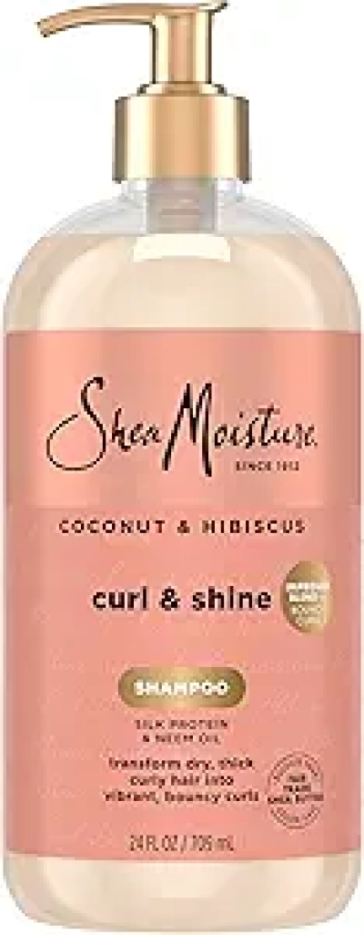 SheaMoisture Shampoo Noix de Coco Hibiscus - Cheveux Bouclés et Épais