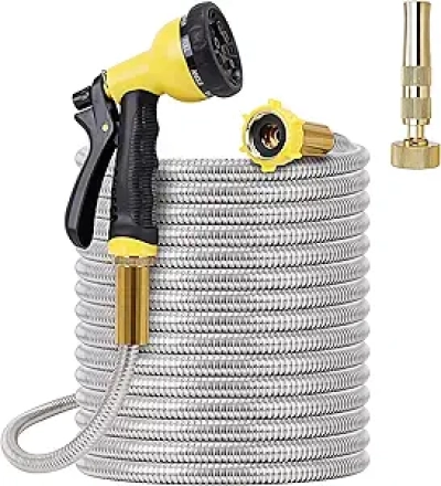 Tuyau d'arrosage 50FT inox FOXEASE - Résistant et sans nœuds