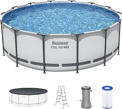 Piscine Hors-Sol Bestway Steel Pro MAX 14' x 48" - Pompe Filtrante Incluse
