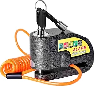 Antivol Disque Frein Moto avec Alarme 110dB - Sécurité Anti-Vol