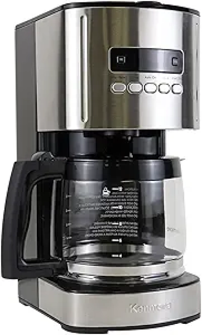 Cafetière Programmable Kenmore 12 Tasses - Machine à Café avec Verseuse Verre