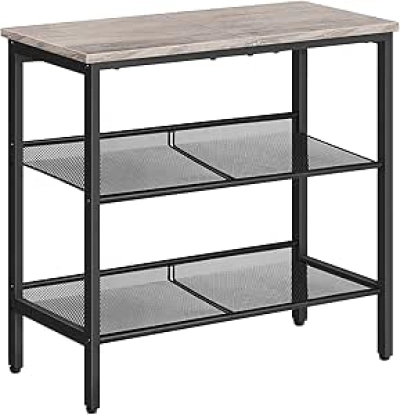 Table de Nuit HOOBRO 3 Étages - Meuble d'Appoint Étroit pour Petit Espace