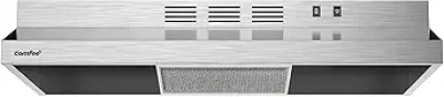 Hotte de Cuisine 30 Pouces Comfee CVU30W2AST - Acier Inoxydable, Filtre Réutilisable