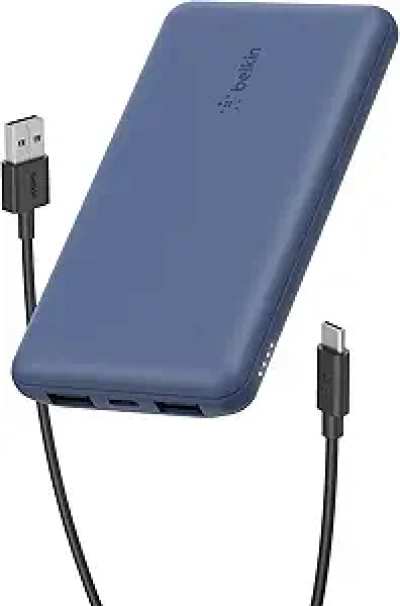 Batterie Externe Belkin 10000 mAh - Charge Rapide 15W, 3 Ports USB-C et USB-A