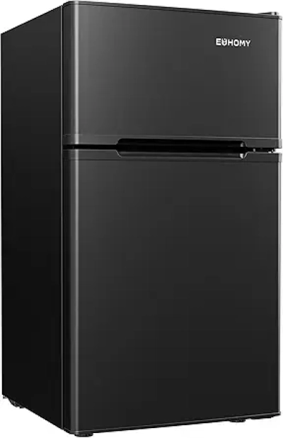 Mini Frigo EUHOMY 3.2 Cu.Ft avec Congélateur 2 Portes - Réfrigérateur Compact pour Chambre, Bureau, Dortoir