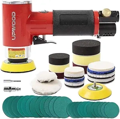 Ponceuse Pneumatique Mini 25-50mm | Polisseur Carrosserie Auto avec Accessoires